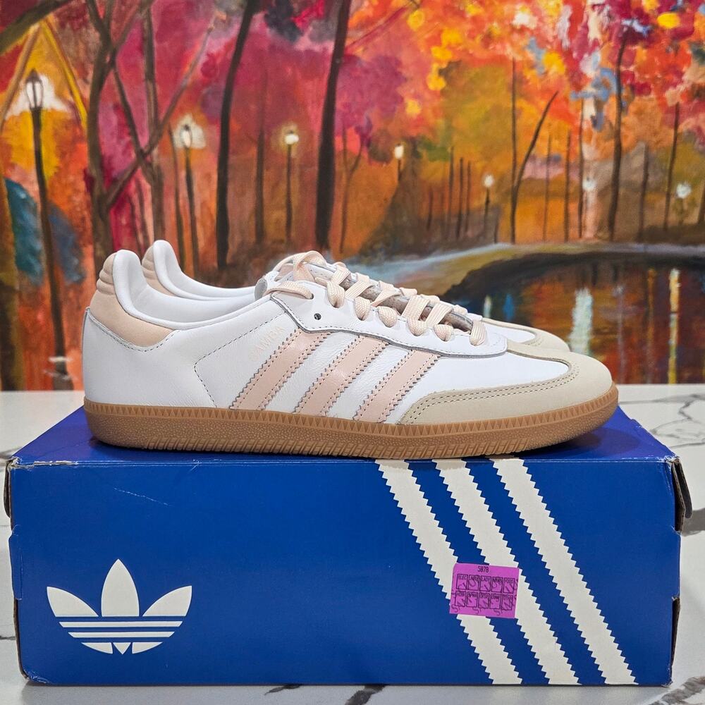 Adidas Samba OG W Off White Sandy Pink Size 8.5 JS1351 Casual Sneakers - Picture 3 of 8